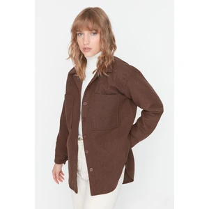 Trendyol Brown Double Pocket Shirt