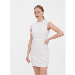 Bílé krátké šaty VERO MODA Hollyn - Dámské