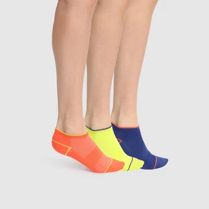 DIM SPORT IN-SHOE X-TEMP 3x - Dámske športové ponožky 3 páry - tmavo modrá - oranžová - svetlo zelená