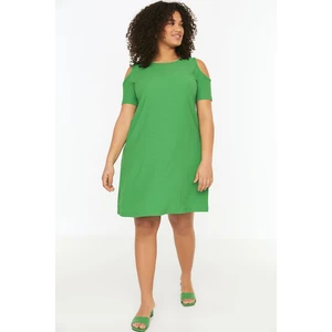Trendyol Curve Plus Size Dress - Green - A-line