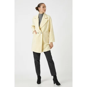 Koton Coat - Yellow - Double-breasted