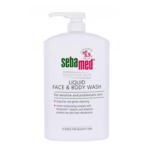 SebaMed Sensitive Skin Face & Body Wash 1000 ml tekuté mydlo pre ženy poškodená krabička