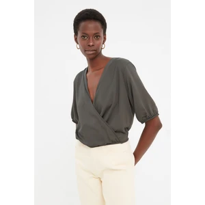 Trendyol Khaki Double Breasted Blouse
