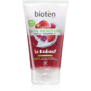 Bioten Skin Moisture osvěžující peeling na obličej pro všechny typy pleti včetně citlivé s probiotiky, kiwi a semínky z klikvy 150 ml