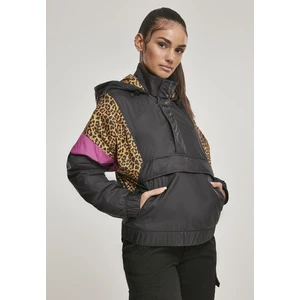 Ladies AOP Mixed Pull Over Jacket black/leo