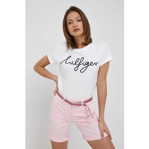 Bílé dámské tričko Tommy Hilfiger - Dámské