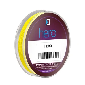 Delphin návazcová šňůra hero 8 fluo žlutá 15 m - 0,16 mm 10,50 kg