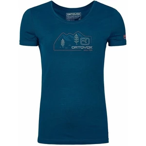Ortovox Outdoorové tričko 140 Cool Vintage Badge T-Shirt W Petrol Blue M