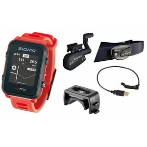 Sigma Pulsmetr iD.TRI SET Neon Red 24280