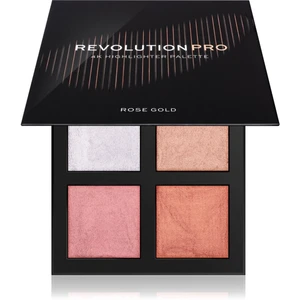 Revolution PRO 4K Highlighter Palette paleta rozjasňovačov odtieň Rose Gold 4 x 4 g