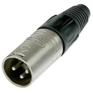 XLR kabelová zástrčka Neutrik NC 3 MX, rovná, 3pól., 3,5 - 8 mm, stříbrná