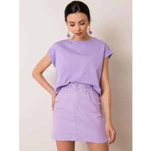 RUE PARIS Purple denim skirt