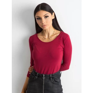 Basic burgundy cotton blouse