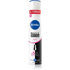 Nivea Black & White Invisible Clear antiperspirant ve spreji 200 ml