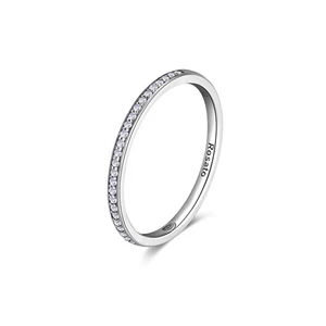 Rosato Minimalistický strieborný prsteň so zirkónmi Allegra RZA029 52 mm