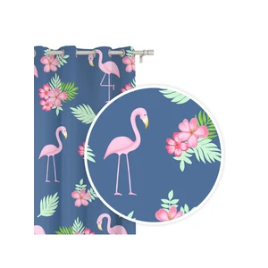 Edoti Curtain in flamingos 140x250 A499