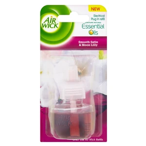 Air Wick Essential Oils náplň do elektrického přístroje jemný satén a měsíční lilie  19 ml