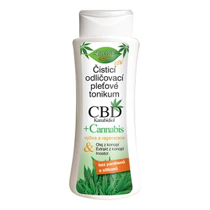 Bione Cosmetics Čisticí a odličovací pleťové tonikum CBD Kanabidiol 255 ml