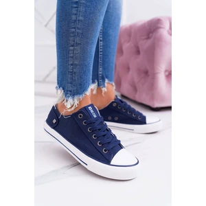 Women's Classic Low Sneakers Big Star Navy Blue