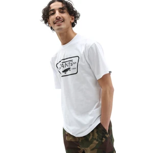 White Men's T-Shirt with Vans Print - Men's