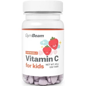 GymBeam Vitamin C for Kids podpora dětské imunity příchuť Strawberry 120 tbl