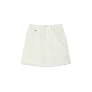 Trendyol White Basic Tasseled Girl Denim Skirt