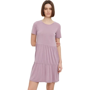 Vero Moda Dámské šaty VMFILLI Regular Fit 10248703 Elderberry M