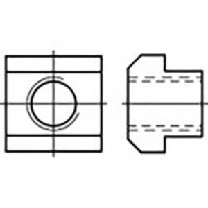 Vložka do T drážky TOOLCRAFT TO-6855255, N/A, M14, ocel, 10 ks