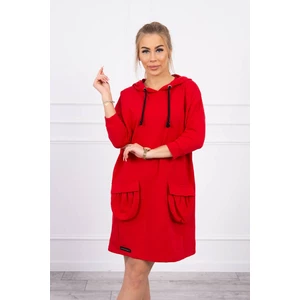 Hooded dress red