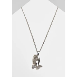 Pray Hands Necklace Silver