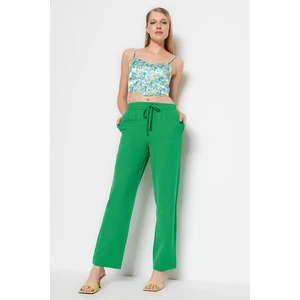 Trendyol Green Woven Tie Trousers