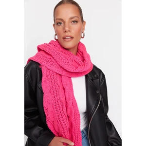 Trendyol Fuchsia Knit Detailed Knitwear Scarf