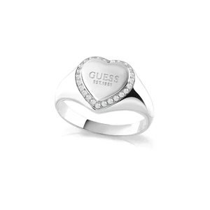 Guess Romantický ocelový prsten Fine Heart JUBR01430JWRH 52 mm