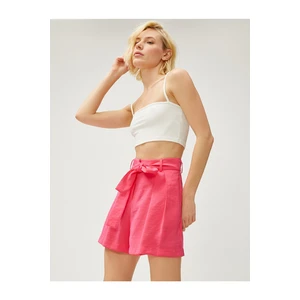 Koton Modal Comfy Shorts With Belt Waist