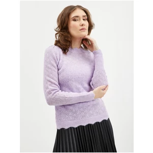Orsay Light purple ladies sweater with mixed wool - Women