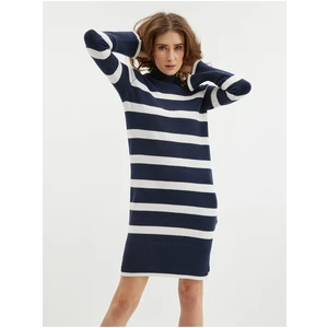 Orsay White-Blue Women Striped Sweater Dress - Women