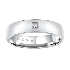 Silvego Snubný strieborný prsteň Poesia pre ženy QRG4104W 60 mm
