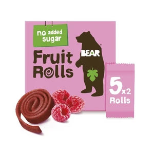 BEAR Fruit Rolls malina ovocné rolované plátky 5x20 g