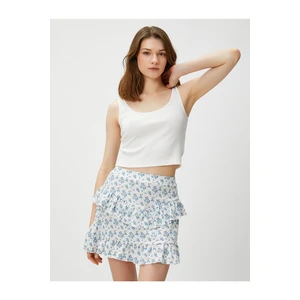 Koton Tiered Mini Skirt with Elastic Waist