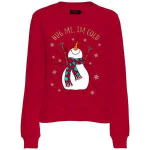 ONLY Dámský svetr ONLYDA Regular Fit 15270956 Urban Red SNOWMAN S