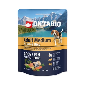 Ontario Adult Medium Fish & Rice 0,75kg