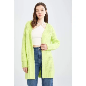 DEFACTO Long Fit V-Neck Cardigan