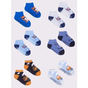 Yoclub Kids's 6Pack Boy's Ankle Socks SKS-0089C-AA0A-002