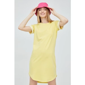 Šaty JDY žltá farba, mini, rovný strih