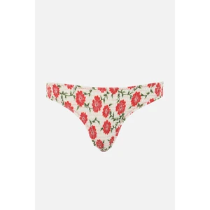 Trendyol Crispy Floral Patterned Gippie Low Waist Bikini Bottom