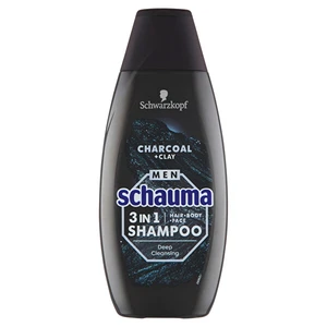 Schauma Šampon pro muže 3v1 Charocal + Clay (Hair Body Face Shampoo) 400 ml