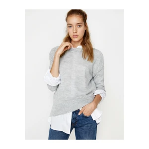 Koton Sweater - Gray - Regular fit