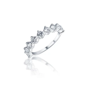 JVD Trblietavý strieborný prsteň so zirkónmi SVLR0426XH2BI 53 mm