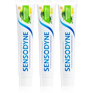 Sensodyne Herbal Fresh Trio zubní pasta s fluoridem 3 ks 3x75 ml