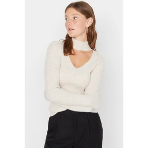 Trendyol Sweater - Beige - Regular fit